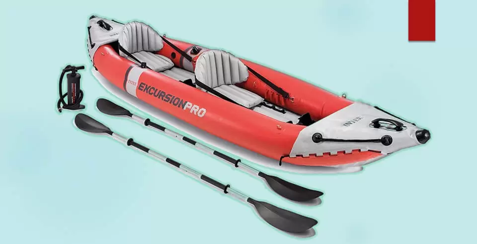 cheap fishing kayaks under $300/Intex Excursion Pro Kayak, Professional Series Inflatable Fishing Kayak